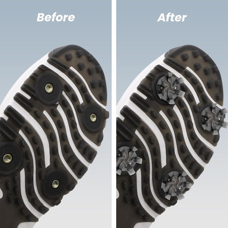 Acebirdie 51 Pcs Golf Shoe Spikes Replacements Set Includes 50 Shoe Cleats Replacement & 1 Black Cleats Spanner Metal Thread Screw 6 mm Dia Golf Accessories - Image 5